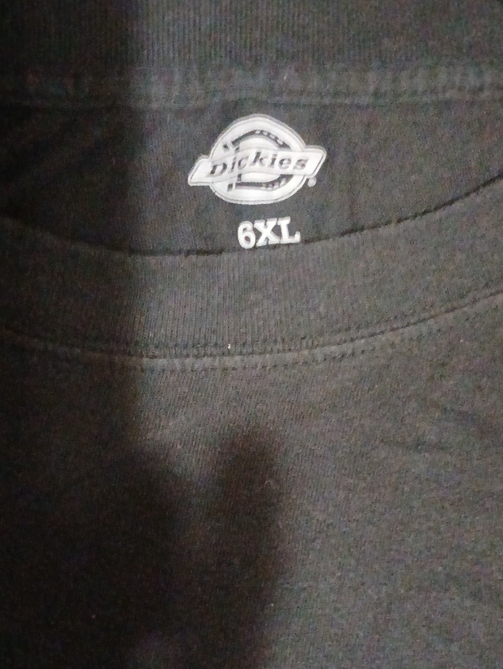 Mens Size 6× Dickies Black Logo Crewneck Tee